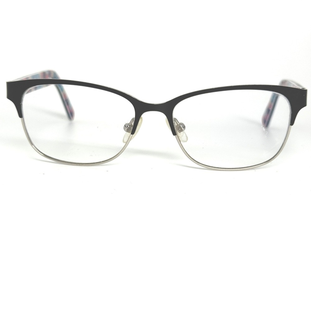 Nine West NW1088 001 Black Silver Eyeglasses Frames 49-14-135 Geometric 22138